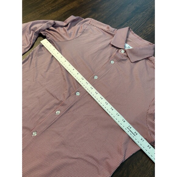 Mizzen Main Leeward Shirt Mens Large Trim Fit Red Gingham Performance USA - Picture 4 of 9
